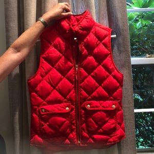 J. Crew red puffer vest
